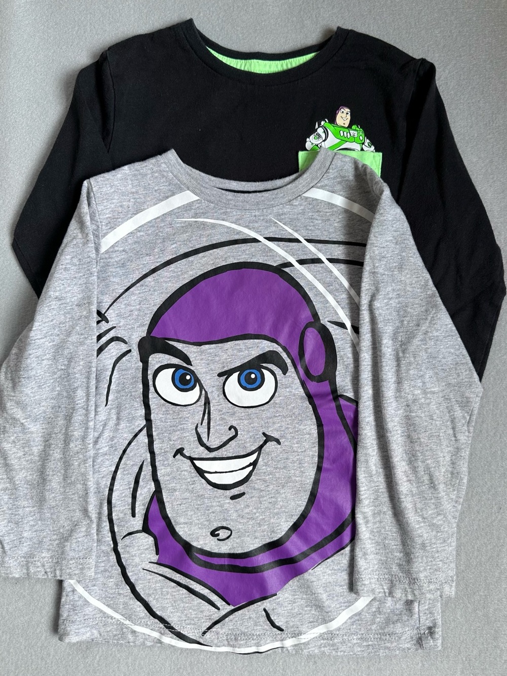 Disney Buzz Lightyear Long Sleeve Tee - Gray, Black & Purple